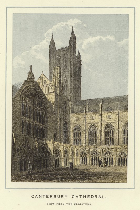 Catedral de Canterbury, vista desde los claustros de English School