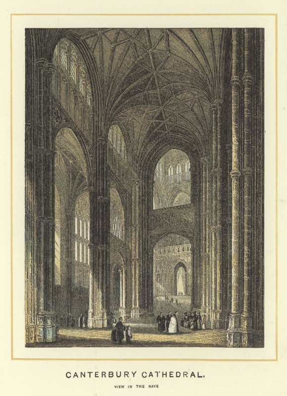 Catedral de Canterbury, vista en la nave de English School