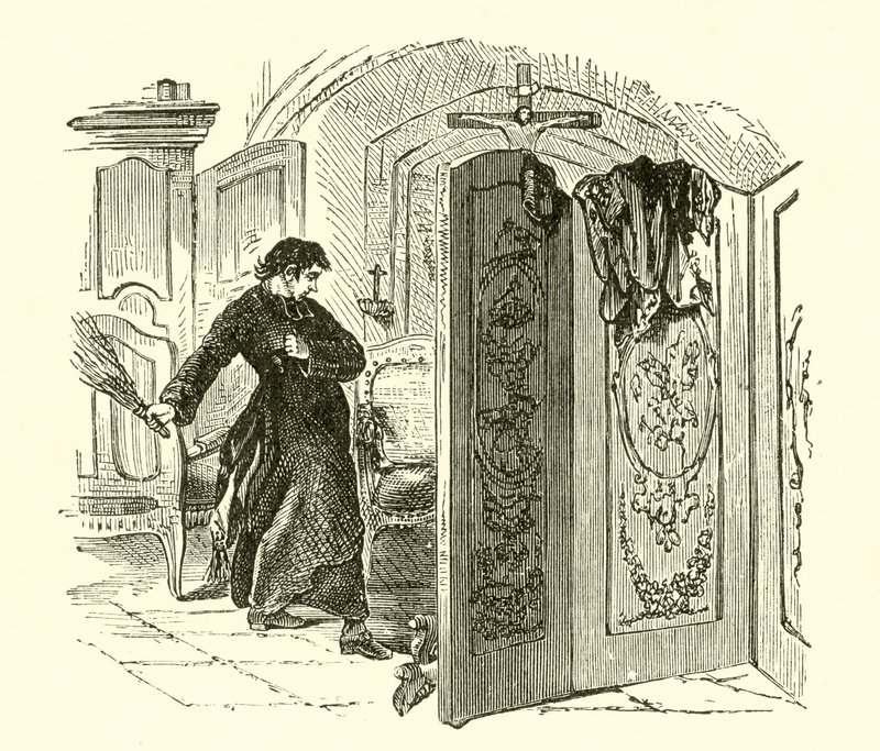 Castigo de un penitente (grabado) de English School