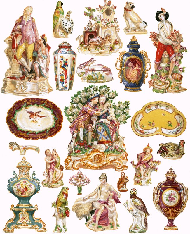 Porcelana de Chelsea de English School
