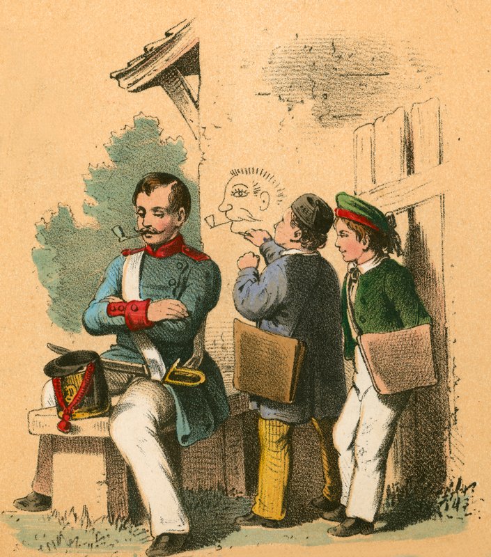 Niños dibujando un soldado de English School