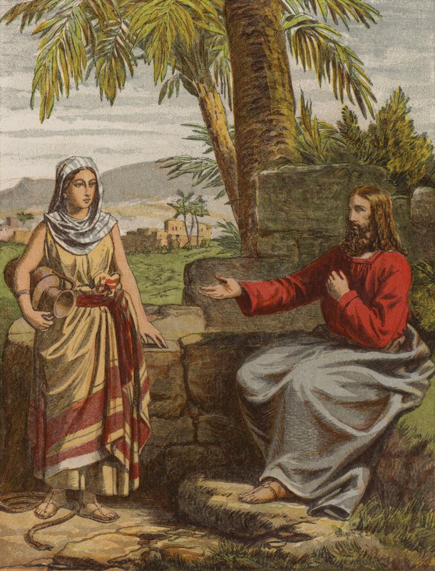 Cristo y la mujer de Samaria de English School