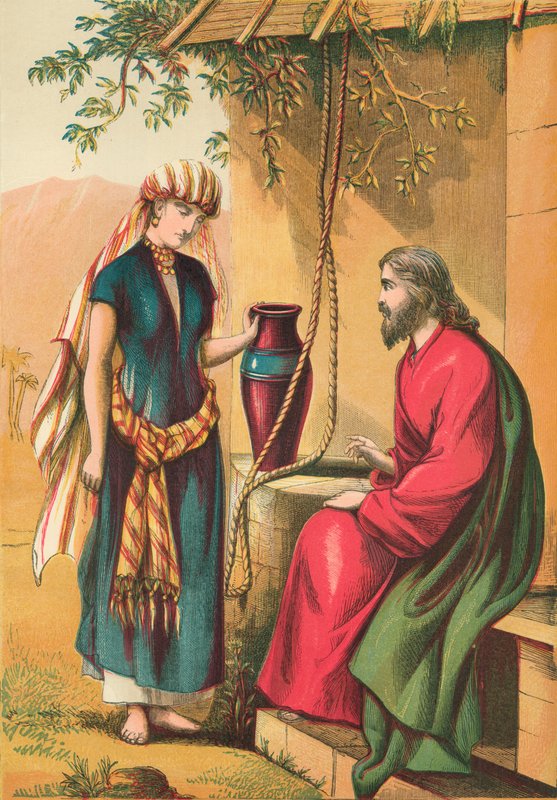 Cristo y la mujer de Samaria de English School
