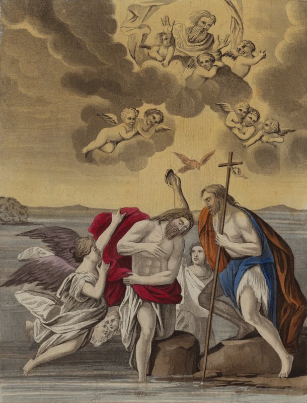 Cristo bautizada (color litho) de English School