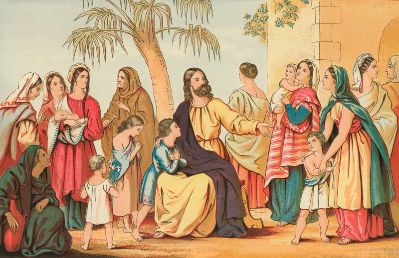 Cristo bendiciendo a los Niños de English School