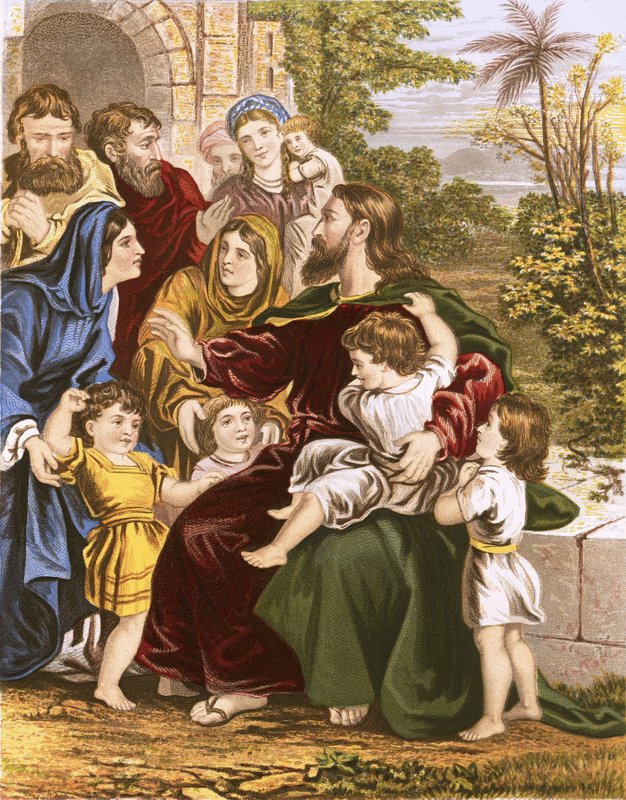 Cristo bendiciendo a los niños de English School