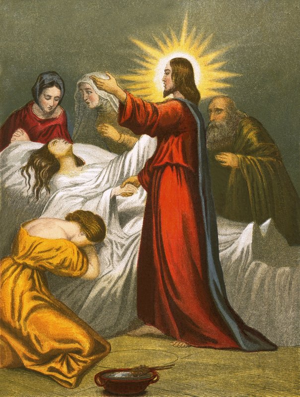Cristo resucitando a la hija de Jairo de English School