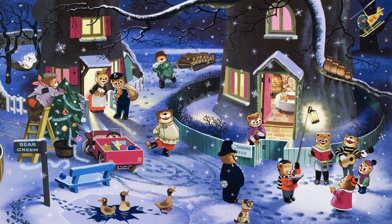 Escena de Navidad de English School