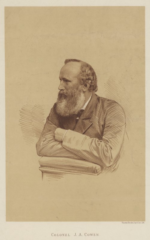 Coronel J A Cowen (litografía) de English School