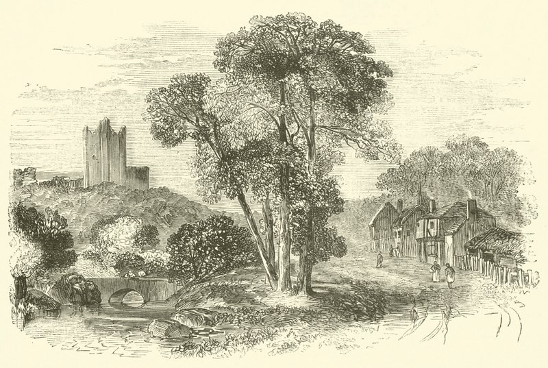 Castillo de Conisborough (o Conisbourgh) de English School
