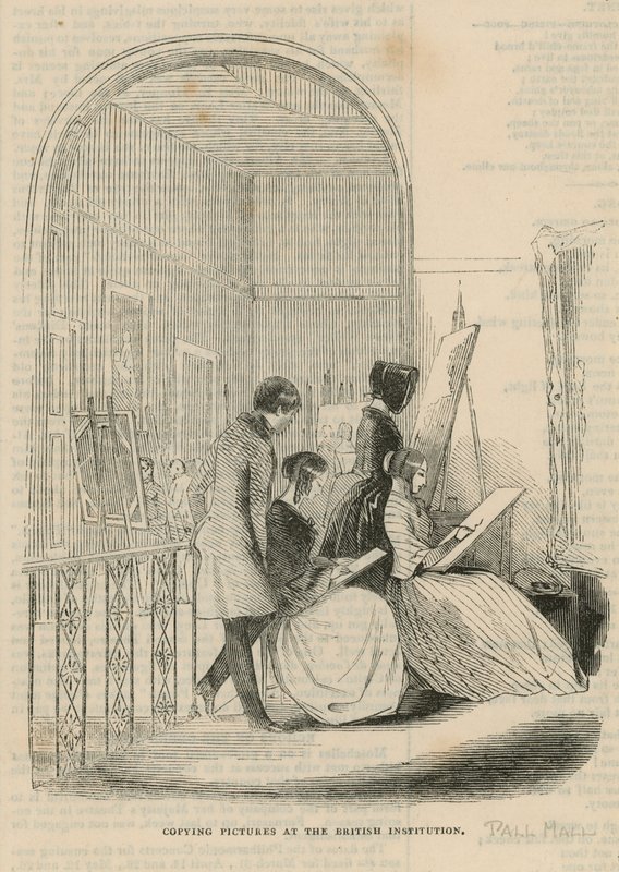 Copiando cuadros en la Institución Británica de English School