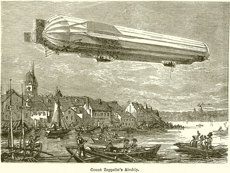 El dirigible del Conde Zeppelin de English School