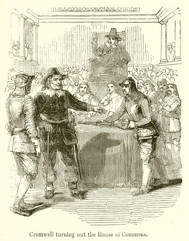 Cromwell expulsando a la Cámara de los Comunes de English School