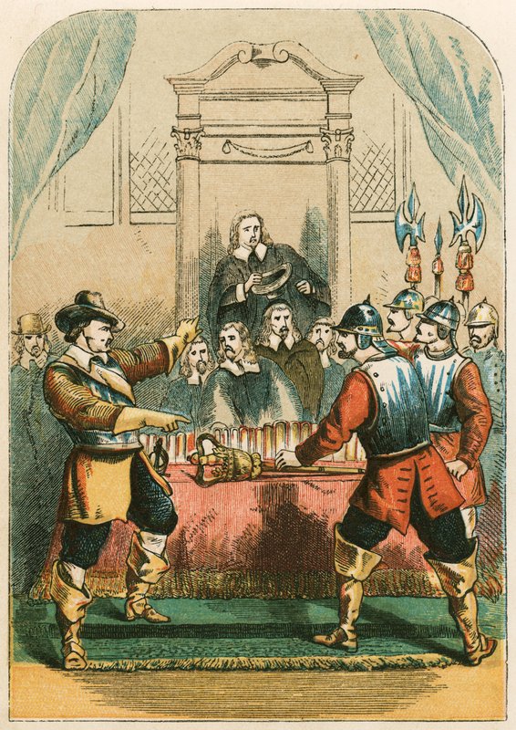 Cromwell disolviendo el Parlamento Largo de English School