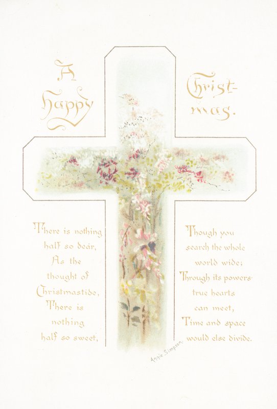 Cruz con flores, Tarjeta de Navidad de English School