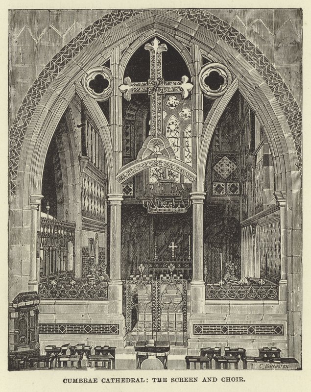 Catedral de Cumbrae, la Pantalla y el Coro de English School