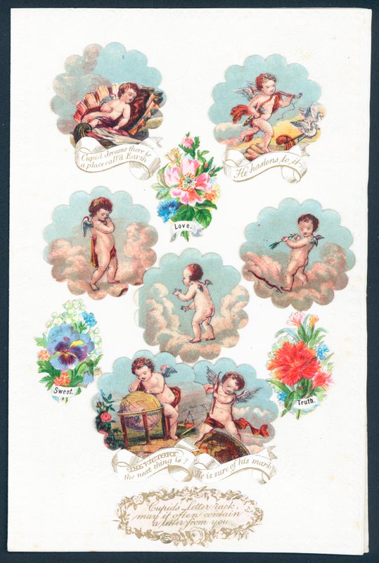 Tarjeta del Día de San Valentín con Cupido de English School