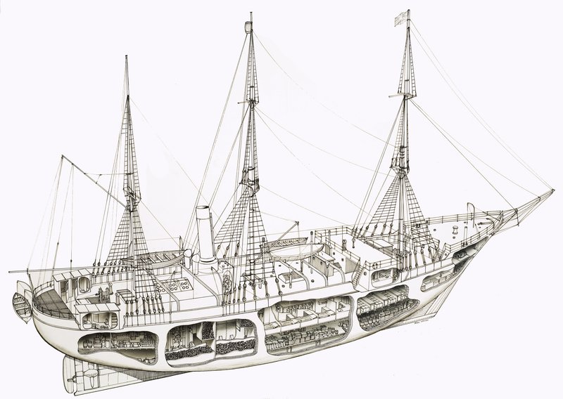 Recorte de barco no identificado de English School