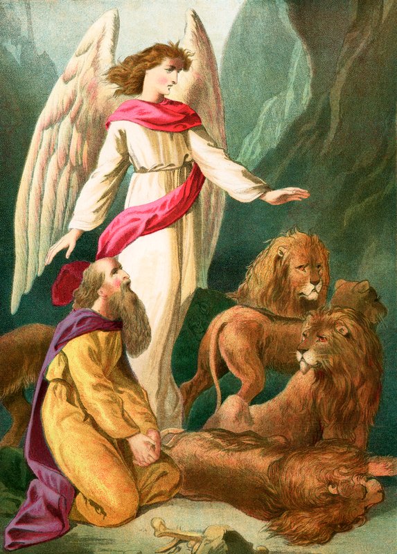 Daniel en el foso de los leones de English School