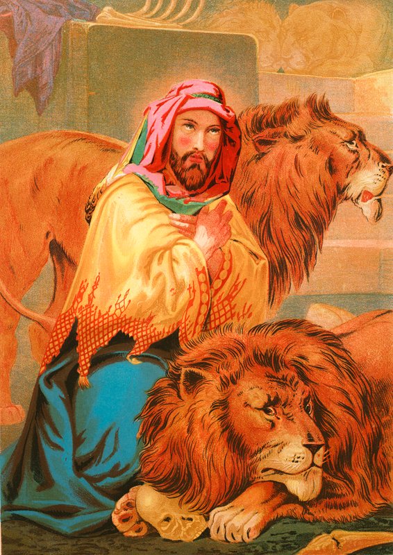 Daniel en el foso de los leones de English School