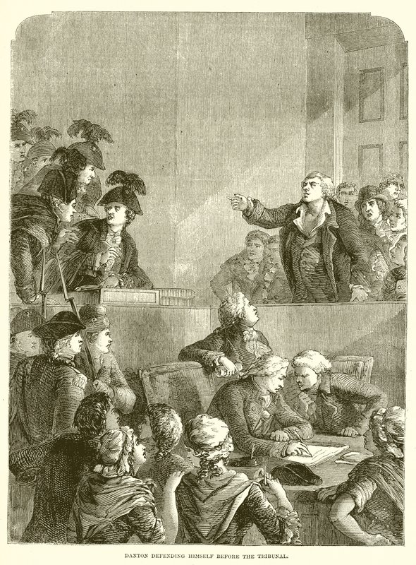 Danton defendiéndose ante el Tribunal de English School
