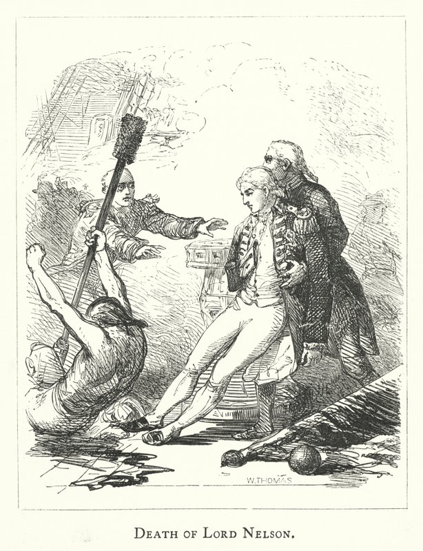 Muerte de Lord Nelson (grabado) de English School