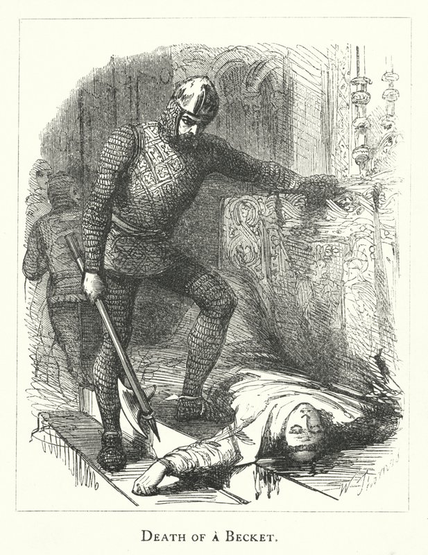 Muerte de Becket (grabado) de English School