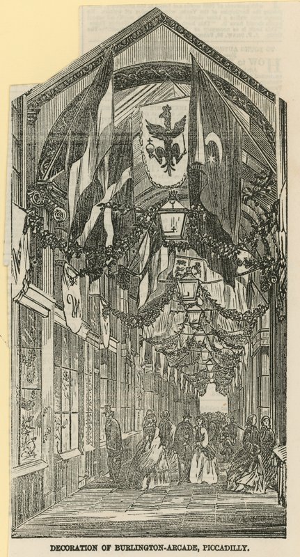 Decoración de Burlington Arcade de English School