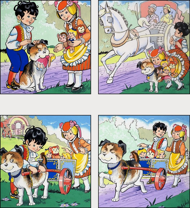 Perro y carro de English School