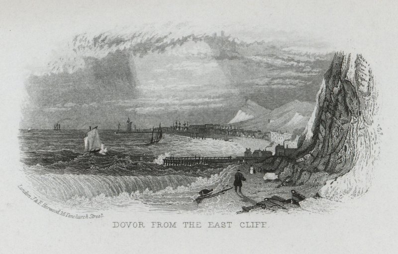 Dover desde el acantilado este, Kent de English School
