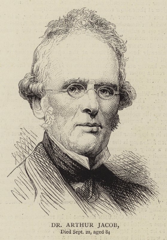 Dr. Arthur Jacob (grabado) de English School
