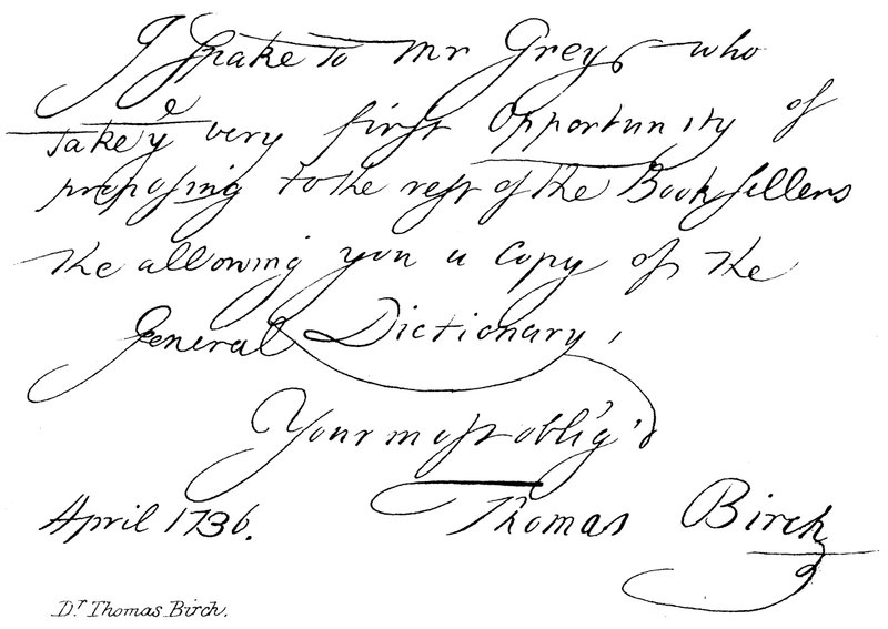 Dr. Thomas Birch de English School