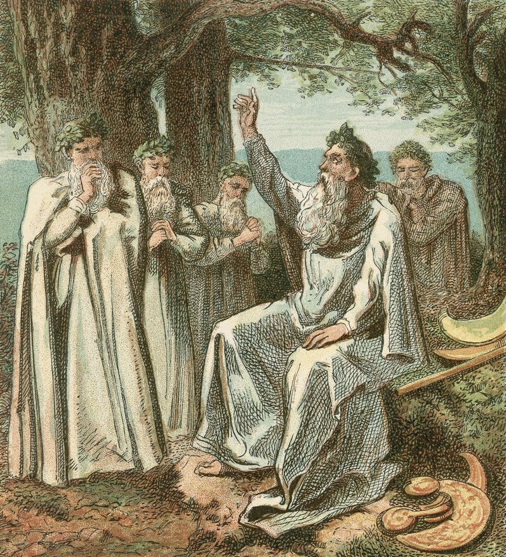Druidas o sacerdotes británicos de English School