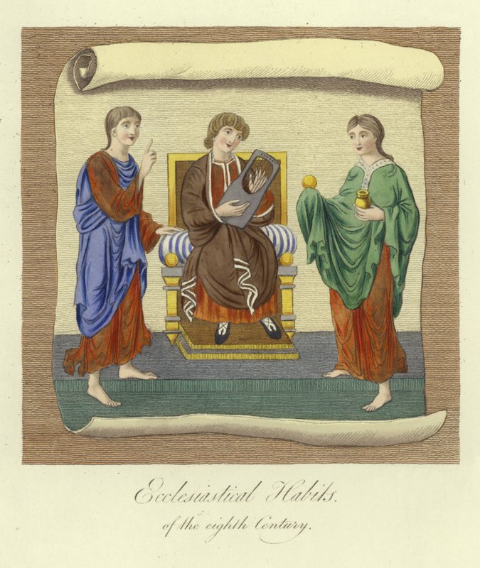 Hábitos eclesiásticos del siglo VIII de English School