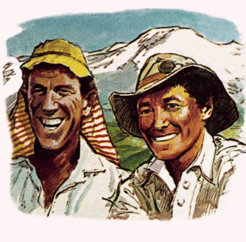 Edmund Hilary y Sherpa Tenzing de English School