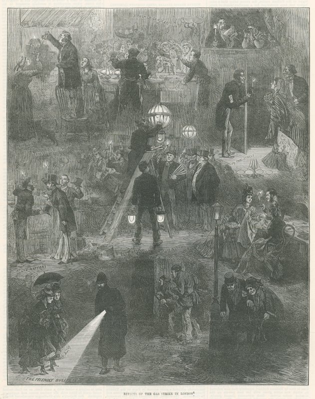 Efectos de la huelga de gas en Londres de English School