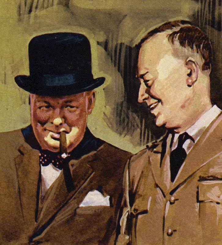 Eisenhower y Winston Churchill de English School