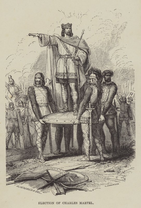 Elección de Carlos Martel (grabado) de English School