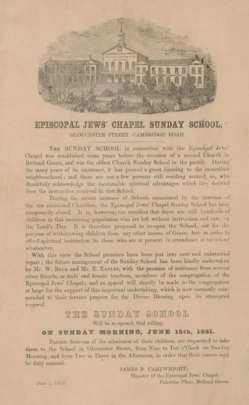 Escuela Dominical de la Capilla Episcopal Judía de English School