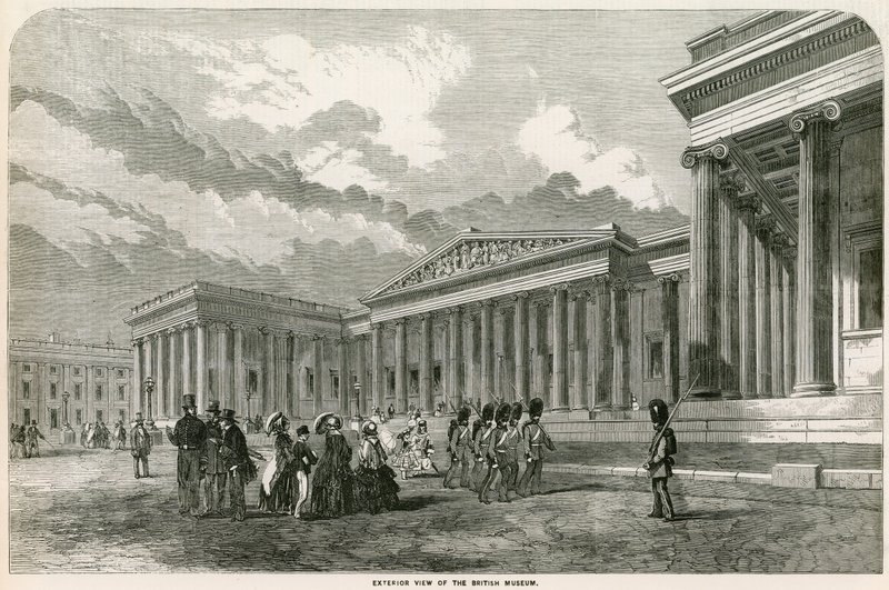 Exterior del Museo Británico de English School