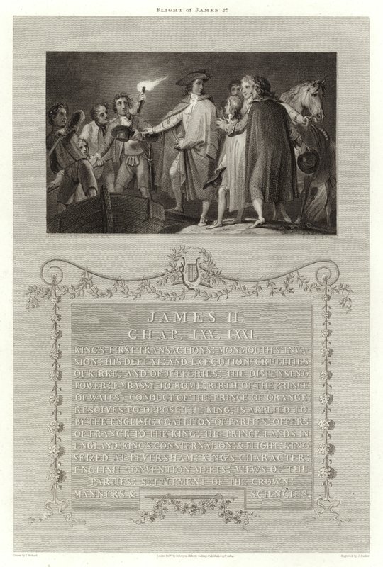 Huida de Jacobo II de English School