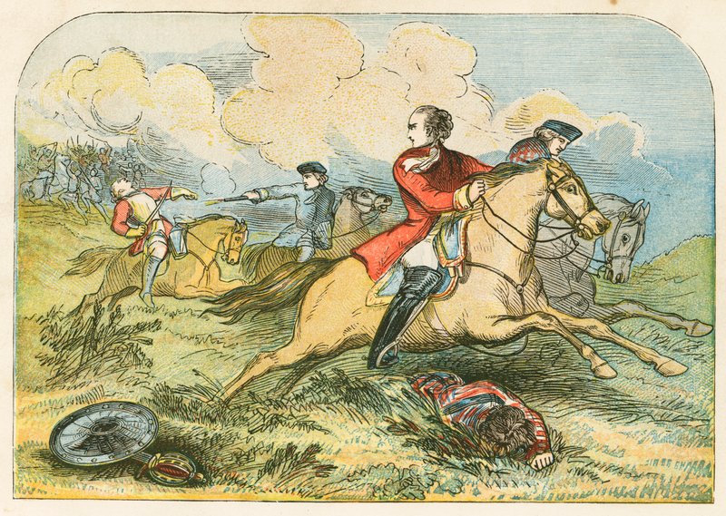Huida del Pretendiente en Culloden de English School