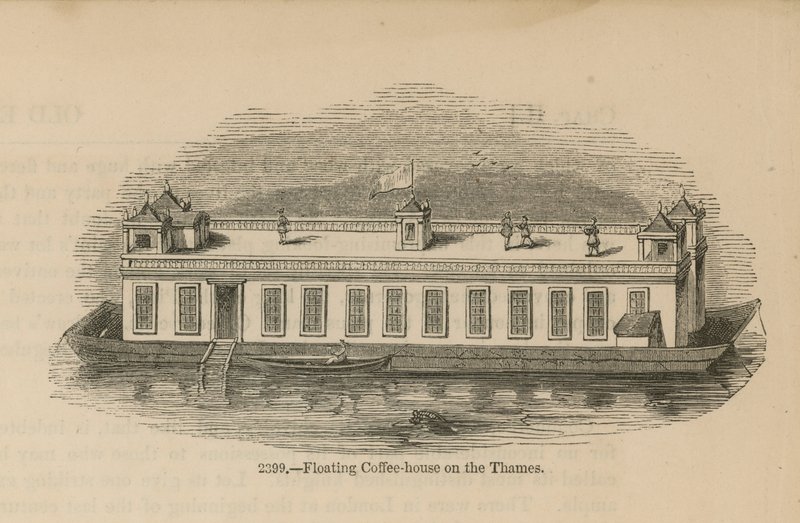 Cafetería flotante en el Támesis de English School