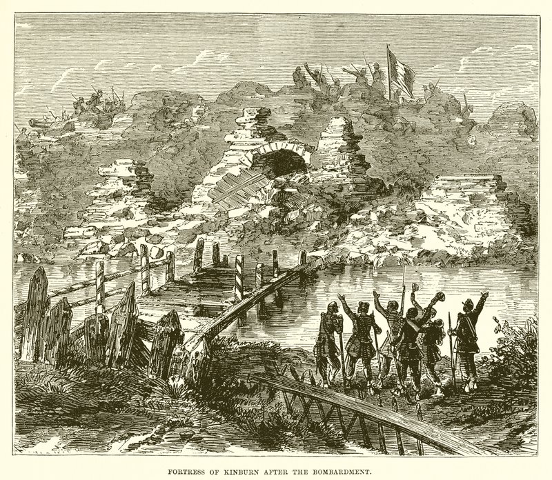 Fortaleza de Kinburn después del bombardeo de English School