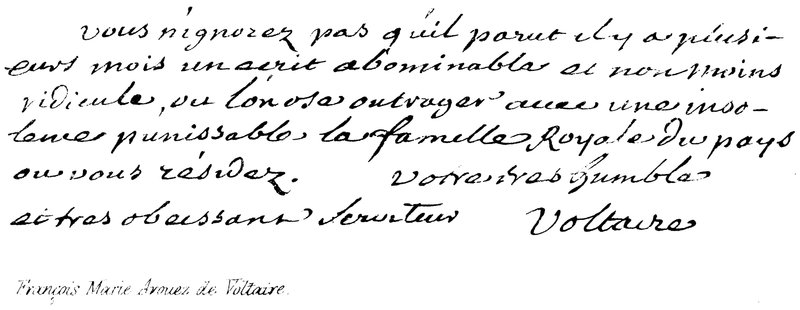 Franscois Marie Arouez de Voltaire de English School