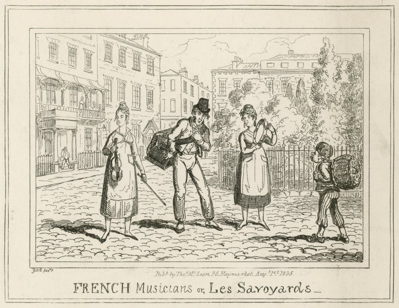 Músicos franceses o Les Savoyards de English School