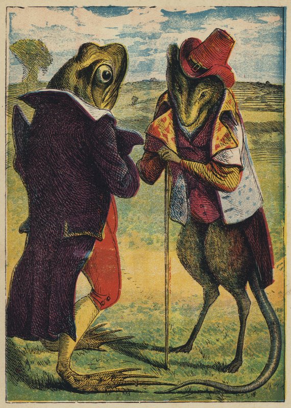 Froggy Meets the Rat (litografía en color) de English School