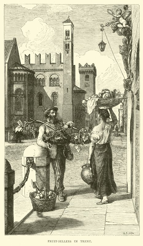 Vendedores de frutas en Trento de English School