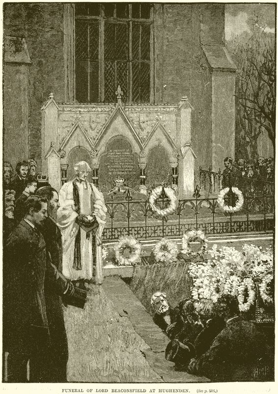 Funeral de Lord Beaconsfield en Hughenden de English School