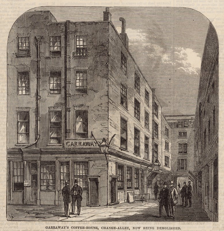 Garraways Coffee House, Change Alley de English School